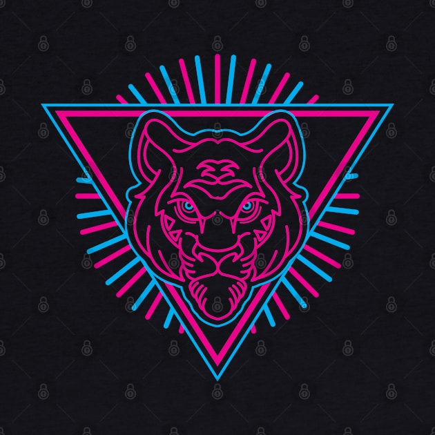 Neon Tiger Lines by Joebarondesign